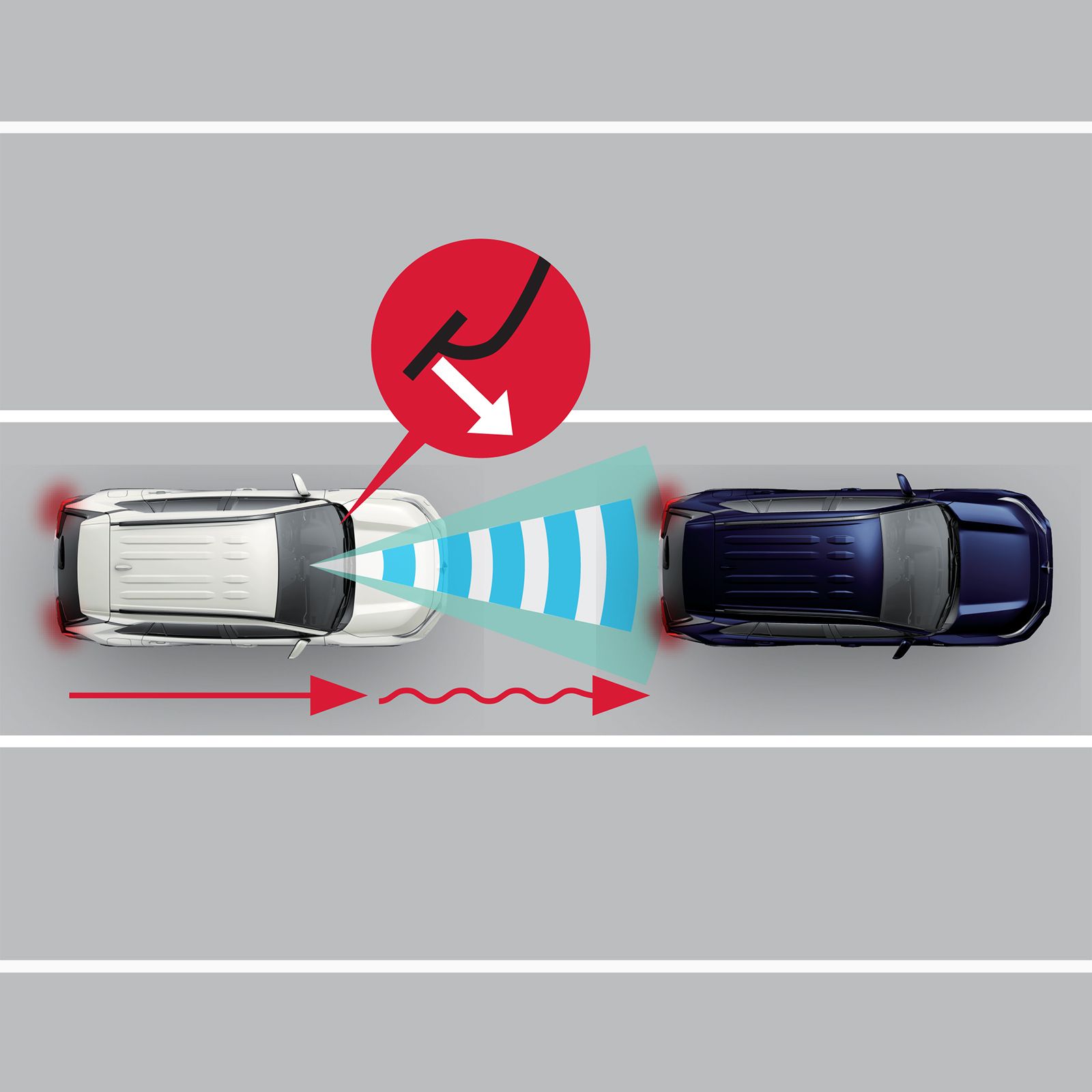 Autobroms med fotgängaravkänning